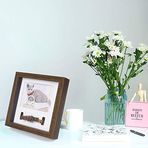 KCRasan Pet Memorial Picture Frame - Sentiment Frame for Loss of Dog Gifts - color: Brown