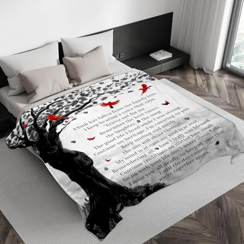 TI-EDC Bereavement Gifts Sympathy Memorial Giifts, in Memory of Loved One Gift, Condolences in Loving Memory Blankets, Memorial Presents for Loss of Mother Father Pet Throw Blanket,50 * 60