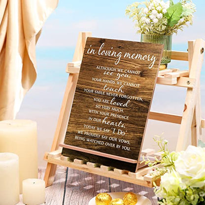 Chunful in Loving Memory Wedding Memorial Table Sign for Wedding,Classic - style: Classic