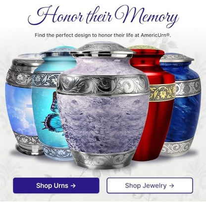 AmericUrn Cremation Urns for Human Ashes – Adult Female, Mom and Men White Pearl Memorial Set of 6 with 1 Large Urn, 4 Keepsakes & 1 NecklaceUrn - White Pearl - color: White Pearl Family Set