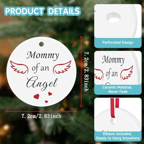 Loss Memorial Gifts Mommy of an Angel Daddy of an Angel Ceramic Ornaments Miscarriage Keepsake Pregnancy Loss Gifts Baby Memorial Gifts Sympathy Gifts for Infant Loss Child Loss