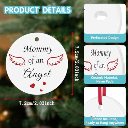 Loss Memorial Gifts Mommy of an Angel Daddy of an Angel Ceramic Ornaments Miscarriage Keepsake Pregnancy Loss Gifts Baby Memorial Gifts Sympathy Gifts for Infant Loss Child Loss