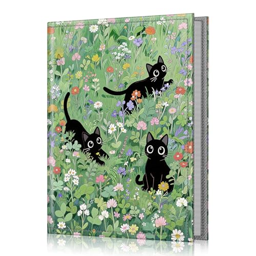 Fintie Photo Album 4x6 Photos - 52 Pockets Small Wallet Albums For Family | Vegan Leather Cover, 4X6 Picture Keepsakes, Family/Wedding/Travel Memory Book, Baby/Kids/Boys/Girls Gift, Black Cats - color: Black Cats