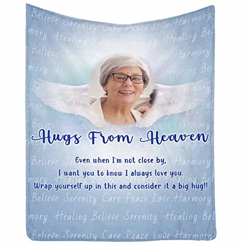 InterestPrint Custom Blanket Memorial Gifts Picture Blanket - in Loving Memory of Mother, Father, Grandma, Grandpa - Memorial Frames for Loved One - color: Multi A5, size: 30 x 40 Inches
