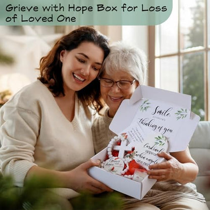Cardinal Memorial Gift Box Bereavement Remembrance Gifts for Loss, Red Cardinal Figurine, Candle, Wooden Cross and Comfort Cards Memorial Gifts for Loss of Loved One, Bereavement Present