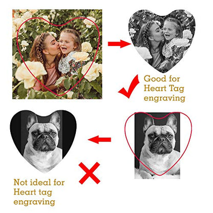 Custom Photo Text Engraved Heart Floating Living Locket Crystal Pendant Keychain - color: Rainbow - 1 Photo Engraving