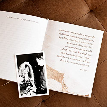 Duncan & Stone Guided Grief Journal with Prompts & Photo Pocket, Teal - color: Teal