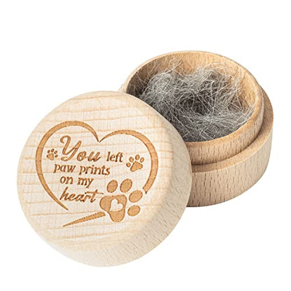 CJiangpo Dog Memorial Keepsake Box for Pet Hair, Pet Fur Keepsake Gifts | Pet Memorial Gifts for Loss of Dog Cat, Wooden Pet Ashes Container Urns, Pet Loss Sympathy Gifts Remembrance