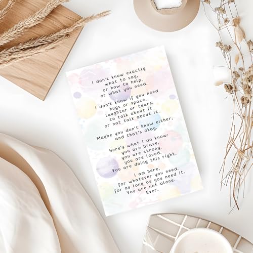 ICOOLYI Thinking of You Card, Encouragement Card for Someone Special | Get Well Soon Card with Envelope, Support Card for Husband Wife Friend Family During Difficult Times - color: WY-278
