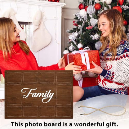 Family Photo Board, Collage Photo Hanging Display Picture Board - color: Family