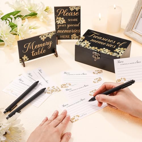 Gilprop 112 Pcs Share a Memory Cards for Celebration of Life - style: flower