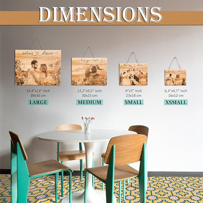 Personalized Wooden Photo Print from Your Picture Custom Photo on Wood - color: Rustic Photo Design