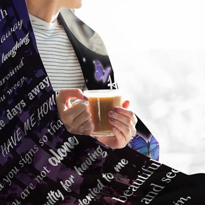 Vsmoedb Custom Memorial Blanket with Pictures for Loss of Loved One - color: Select13