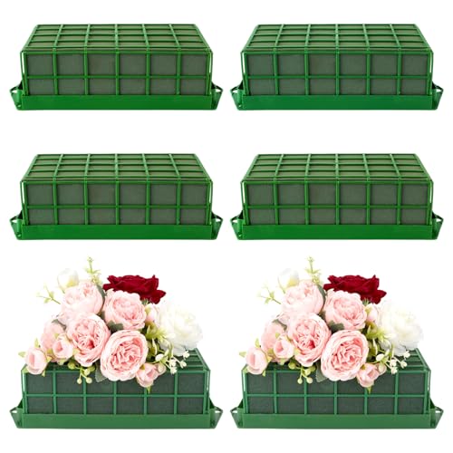 6Pcs Floral Foam Cage, Wet & Dry Green Floral Cage for Fresh & Fake Flowers | Foam Cage for Wedding, Birthdays, Pary, Home Decorations