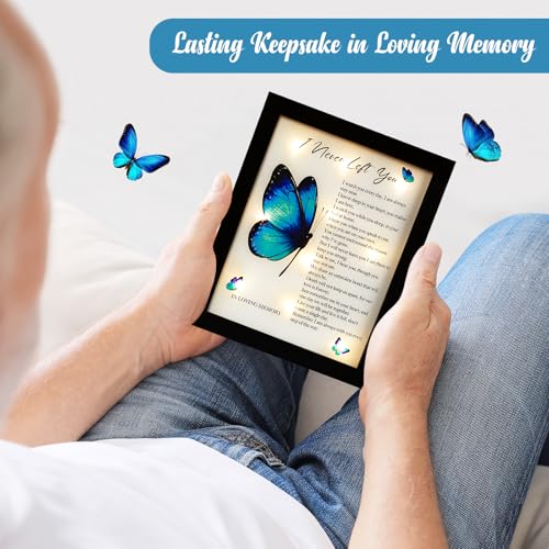 Memorial Gifts LED Shadow Box Sympathy Condolences Grief Butterfly Wings - size: Butterfly Wings
