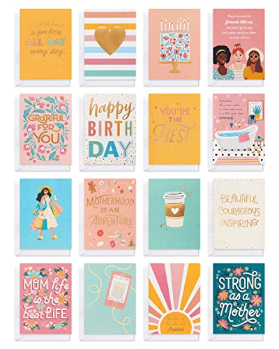 American Greetings Deluxe Cards with Envelopes, Mom Friend (32-Count) - color: Mom Friend