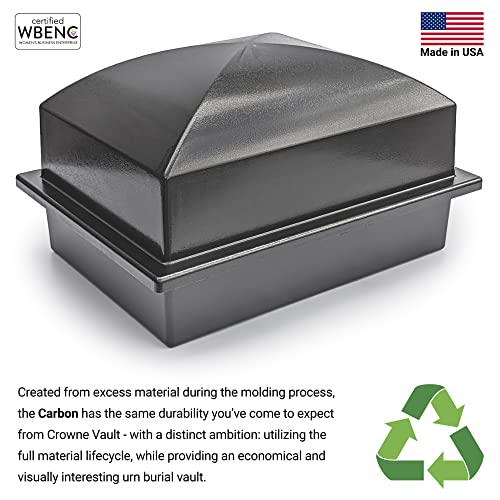 Urn Vault, Regent, Carbon - color: Carbon with Nameplate, size: Medium