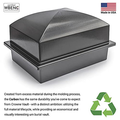 Urn Vault, Regent, Carbon - color: Carbon with Nameplate, size: Medium
