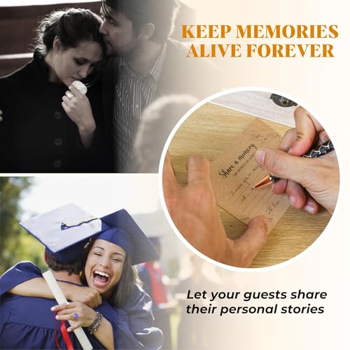 WOODAMORE Share a Memory Cards for Celebration of Life, 50 Pc with Sign - size: 10.16 cm x 15.24 cm