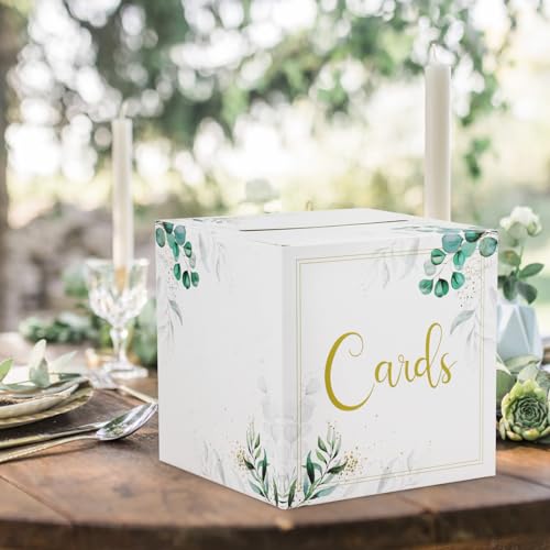 Hxezoc Wedding Card Box Party Favors Post Box Cardboard Receiving Money Box Holder for Wedding Reception, Baby Shower Table Centerpiece Decorations Supplies - style: Wedding