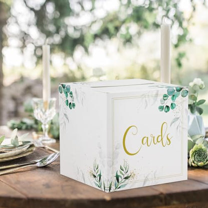 Hxezoc Wedding Card Box Party Favors Post Box Cardboard Receiving Money Box Holder for Wedding Reception, Baby Shower Table Centerpiece Decorations Supplies - style: Wedding