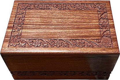 Urns for Human Ashes, Large Adult Size Personalized Wooden Funeral Cremation Urn
