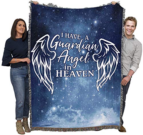 Pure Country Weavers I Have A Guardian Angel in Heaven Blanket - Sympathy Bereavement Gift Tapestry Throw Woven from Cotton - Made in the USA (72x54) - color: Guardian Angel, size: 72" x 54"
