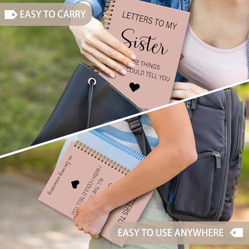 OINDADE Loss of Sister Sympathy Gifts Grief Notebook Journal, Letters to My Sister in Heaven Journal, Memorial Notebooks Gifts for Loss of SisterWomen, In Loving Memory Sympathy Gifts, 6x8.2In - color: sister