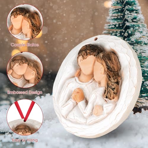 3D Christmas Ornament 2026 Wedding Gifts for Couple - Romantic Our First Christmas Married Engaged Ornament Bridal Shower Gift - Just Married Ornaments for Xmas Tree, Mr and Mrs Gifts for Newlyweds - style: Couple