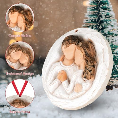 3D Christmas Ornament 2026 Wedding Gifts for Couple - Romantic Our First Christmas Married Engaged Ornament Bridal Shower Gift - Just Married Ornaments for Xmas Tree, Mr and Mrs Gifts for Newlyweds - style: Couple