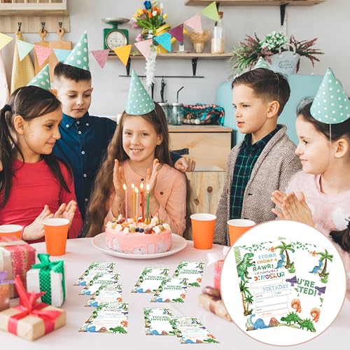 Birthday Invitations - Dinosaur Birthday Invites with Envelopes(25-Count) - Dino Fill-in Party Invite Cards for Boys Girls Kids Party Supplies Favors Decorations - A01 - style: Dinosaur 1