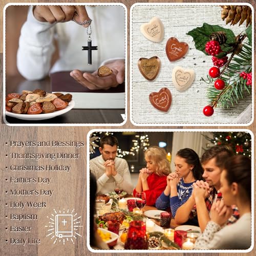 Christian Gifts Bulk Wooden Hearts, Natural‌,Brown,Dark Brown, 72 Pcs - color: Natural‌,brown,dark Brown