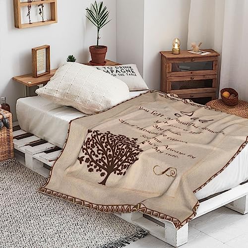 Memorial Blanket for Loss of Dad - Sympathy Gift (50"x60", Letter Print) - size: 50"x60"