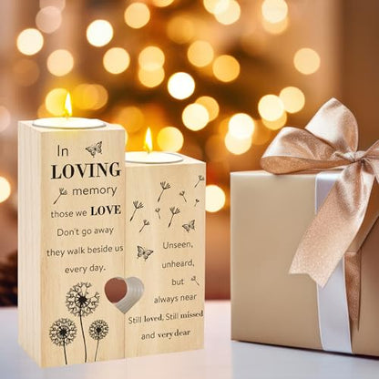 Sympathy Gifts for Loss of Loved One - Sympathy Candle Holder Candlestick Memorial Bereavement in Memory of Condolences Remembrance Gifts for Loss of Mom Dad Son Daughter Sister