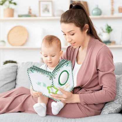 Baby's My First Family Album Soft Photo Cloth Book Eucalyptus My First Book of Photos Baby Memory Album Gift Holds 4x6 Pictures for Babies Newborn Toddler & Kids Baby Shower - style: Eucalyptus