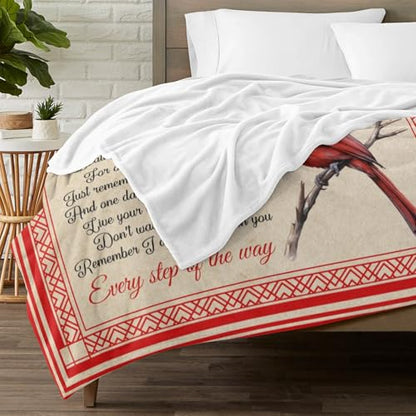Personalized Memorial Blankets with Photos, in Memory of Loved One Gifts, Sympathy Bereavement Cardinal Blanket for Loss of Mom Dad Grandma Husband Son Daughter - color: New Arrivals-1