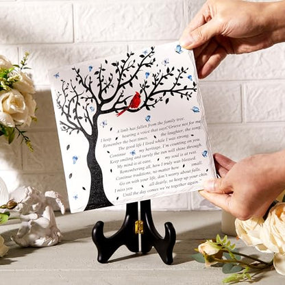 WOODEXPE Sympathy Plaque Sympathy Gift Memorial Gifts with Wooden Stand A Limb Has Fallen from The Family Tree Funeral Condolences Bereavement Grief Gifts Decor Sign Plaque for Loss of Loved One
