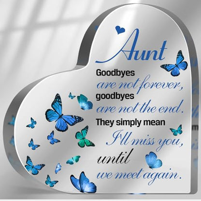 Sympathy Gifts for Loss of Loved One, Memorial Gifts for Loss of Auntie, In Memory of Aunt Plaque, Bereavement Condolences Grief Gifts, Funeral Remembrance Decor Ornament Sign - style: Aunt