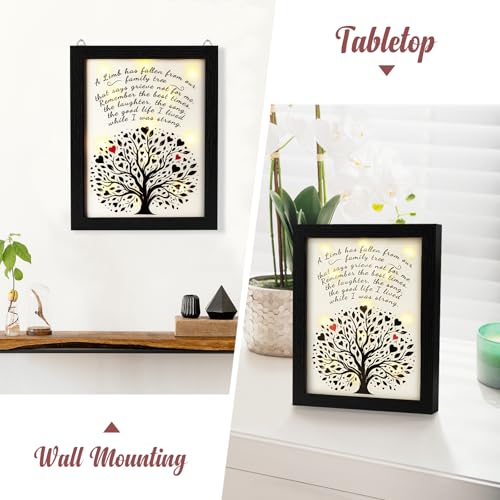 Memorial Gifts LED Shadow Box Sympathy Gift Condolences Grief Family Tree - size: Family Tree