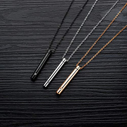 YOUFENG Urn Necklaces for Ashes Urns for Human Ashes Memorial Cremation Urn Locket Stainless Steel Keepsake Ashes Jewelry - style: Silver