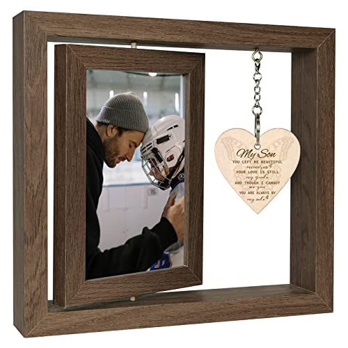 EYITUPC Rotating Son Memorial Wood Frame Loss of Son Sympathy Gift - color: Son