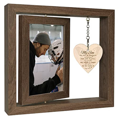 EYITUPC Rotating Son Memorial Wood Frame Loss of Son Sympathy Gift - color: Son