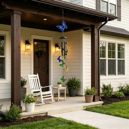 Wind Chimes for Outside, Butterfly Garden Windchimes Memorial Windchimes - color: Butterfly Wind Chimes