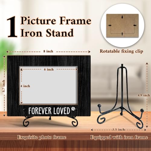 Dog Photo Frame - Forever Loved, Memorial Gifts for Women Friend Coworker, Fit 4x6 Picture With Stand, Home Desk Decor Tabletop Display, Paw -Txk73 - style: Dog - B
