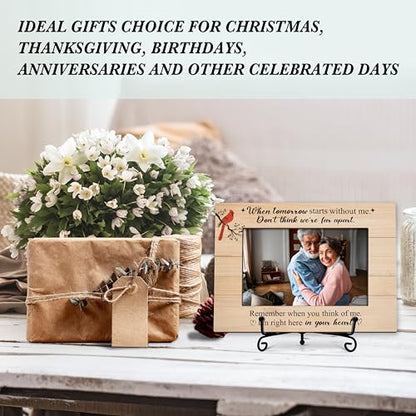 Sympathy Photo Frame Gifts, In Memory Of Loved One Remembrance Frames, Cardinal Themed Wooden Picture Frame With Stand, Bereavement Condolence Gifts For Loss Of Family Friends -45
