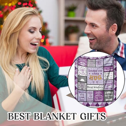 Nuowagify Get Well Gifts for Women/Men, Breast Cancer Gifts for Woman, Birthday/Inspirational/Sympathy/Thinking of You Gifts for Women Men Daughter Son Mom Dad，Feel Better Healing Blanket 60x50in