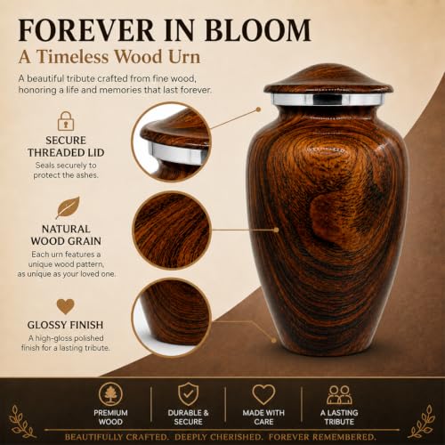 Plant Urn-Parent (Walnut Grain Large, Urns) - color: Walnut Grain Large