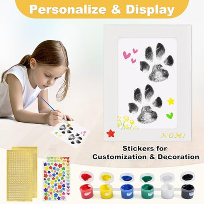Paw Print Kit for Dogs - Extra-Large Clean Touch Dog Paw Print Kit, Mess-Free Baby Footprint Kit Inkless Hand and Footprint Kit, Dog Nose Print Kit DIY Gift for Dog Lover for Puppy & Newborn