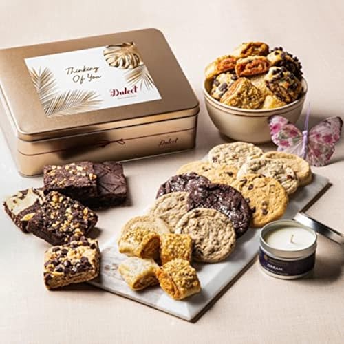 Thinking Of You Baskets For Women, Brownies, Cookies Gift Basket, Thinking of You Food Gifts Women, Men, Wife, Dad, Mom, Grandparents by Dulcet Gift Baskets - color: Thinking of You