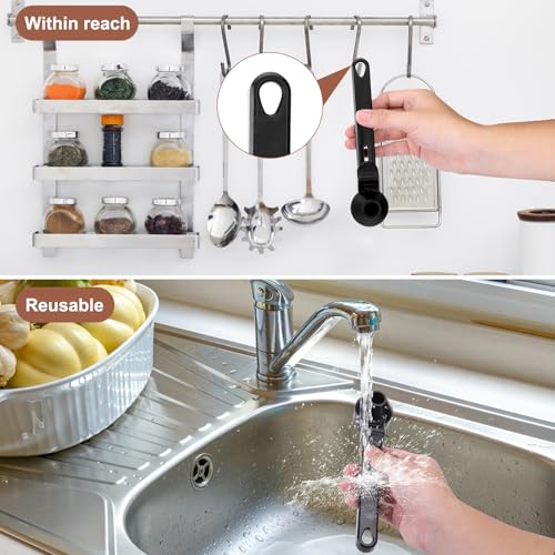 Palksky Coffee Scoop & Funnel with Fill Press1PCS (Black) - color: Black with Fill Press